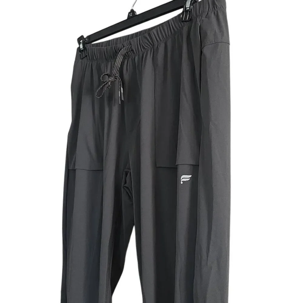 Fabletics Men's Size XL Gray Track Athletic Jogger Pants